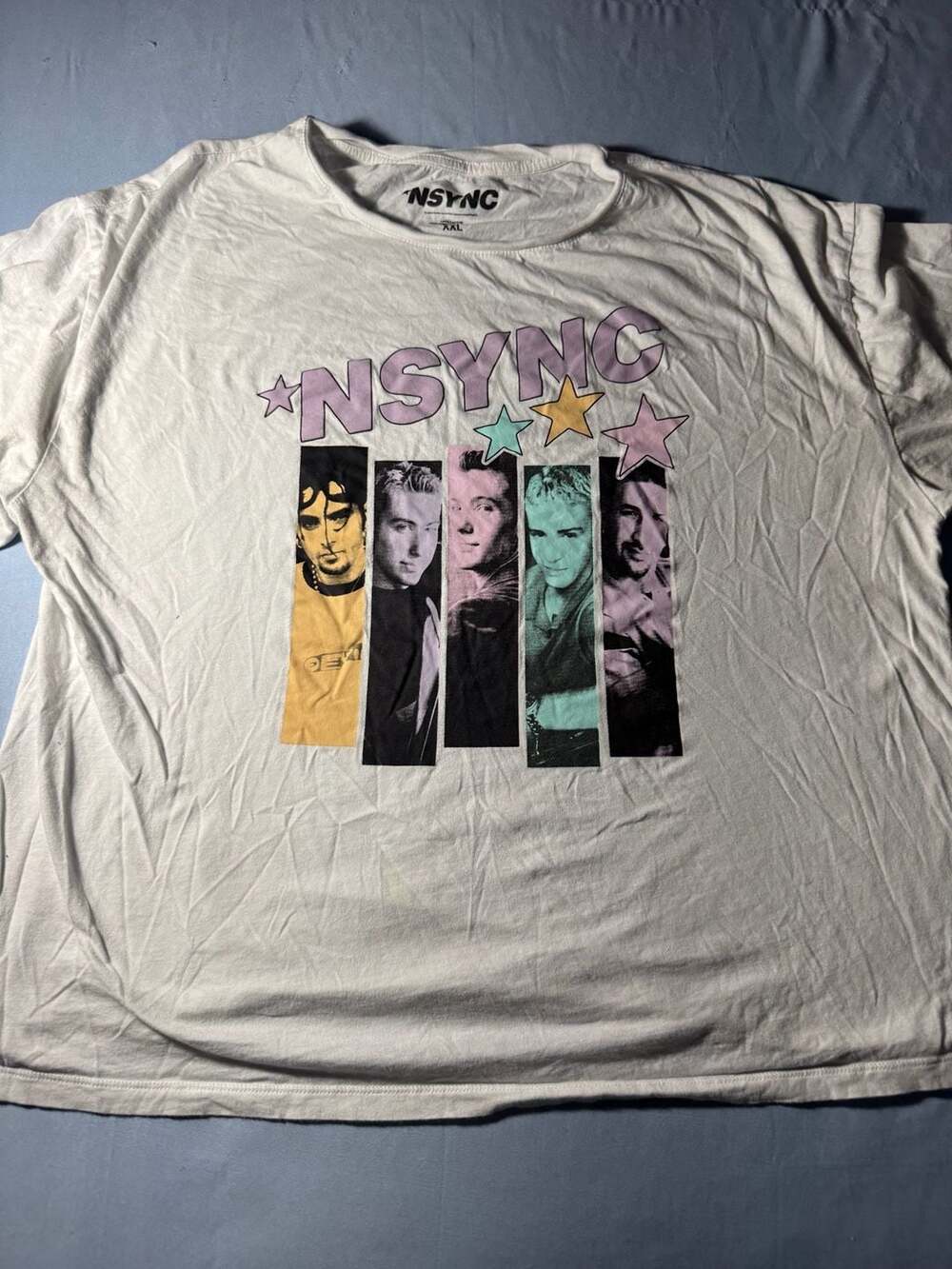 Nsync Band T Shirt Size XXL White Graphic Tee